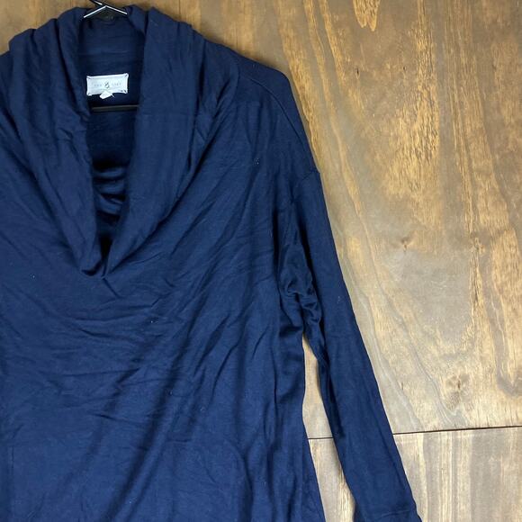 Lou & Grey Womens Sweater Navy Blue Cowl Neck Long Sleeve Soft Stretch XSmall - Picture 5 of 12